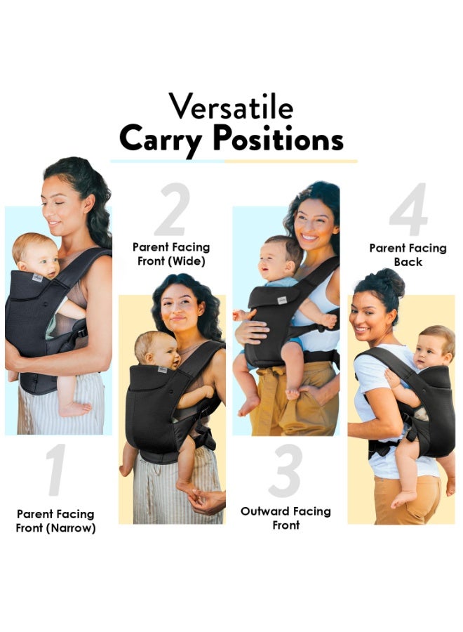 شيكو Chicco SnugSupport 4-in-1 Infant Carrier, Front and Back Carry Positions, Infant Backpack, Baby Carrier Newborn to Toddler, for Infants 3.4-15 kgs | Black - Image 3